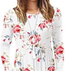 WOMEN LONG SLEEVE DRESS SIZE M. STRETCH/BREATHABLE MULTI-COLOR